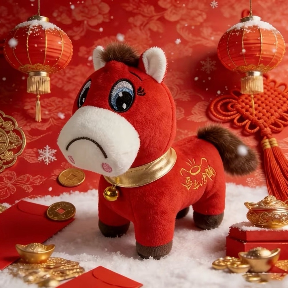 2026 Year of the Horse Red Plush